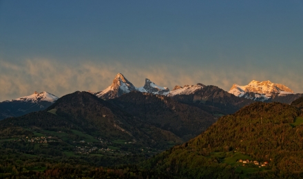 Coucher de soleil sympa sur les sommets du Chablais - 04/05/24