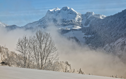 Le Mont Billiat depuis Le Plateau des Mouilles - Bellevaux - Haute-Savoie - 16-01-21