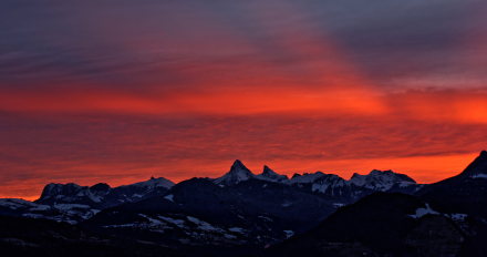 Lever du jour sur le Chablais - Haute-Savoie - 08/03/17
