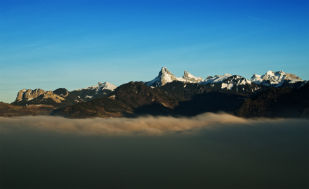 Les Sommets du Chablais au dessus d’un tapis de nuages - 17/12/23