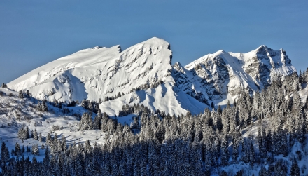 Pointe d'Entre Deux Pertuis depuis Châtel - Haute-Savoie - 29/12/17