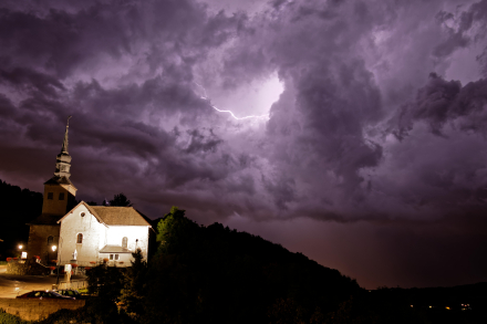 Orage sur Reyvroz le 14-09-22