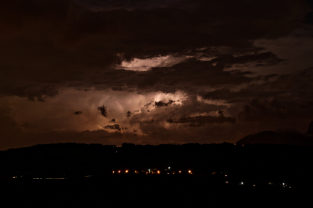 Orage derrière Lausanne, depuis Reyvroz - 07-09-22