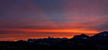 Lever du jour sur le Chablais - Haute-Savoie - 08/03/17