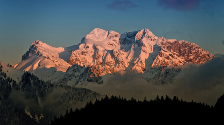 Les Cornettes de Bise au soleil couchant - 15/12/23