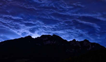 Nuages illuminés par un éclair - Reyvroz - Haute-Savoie - 29/07/21