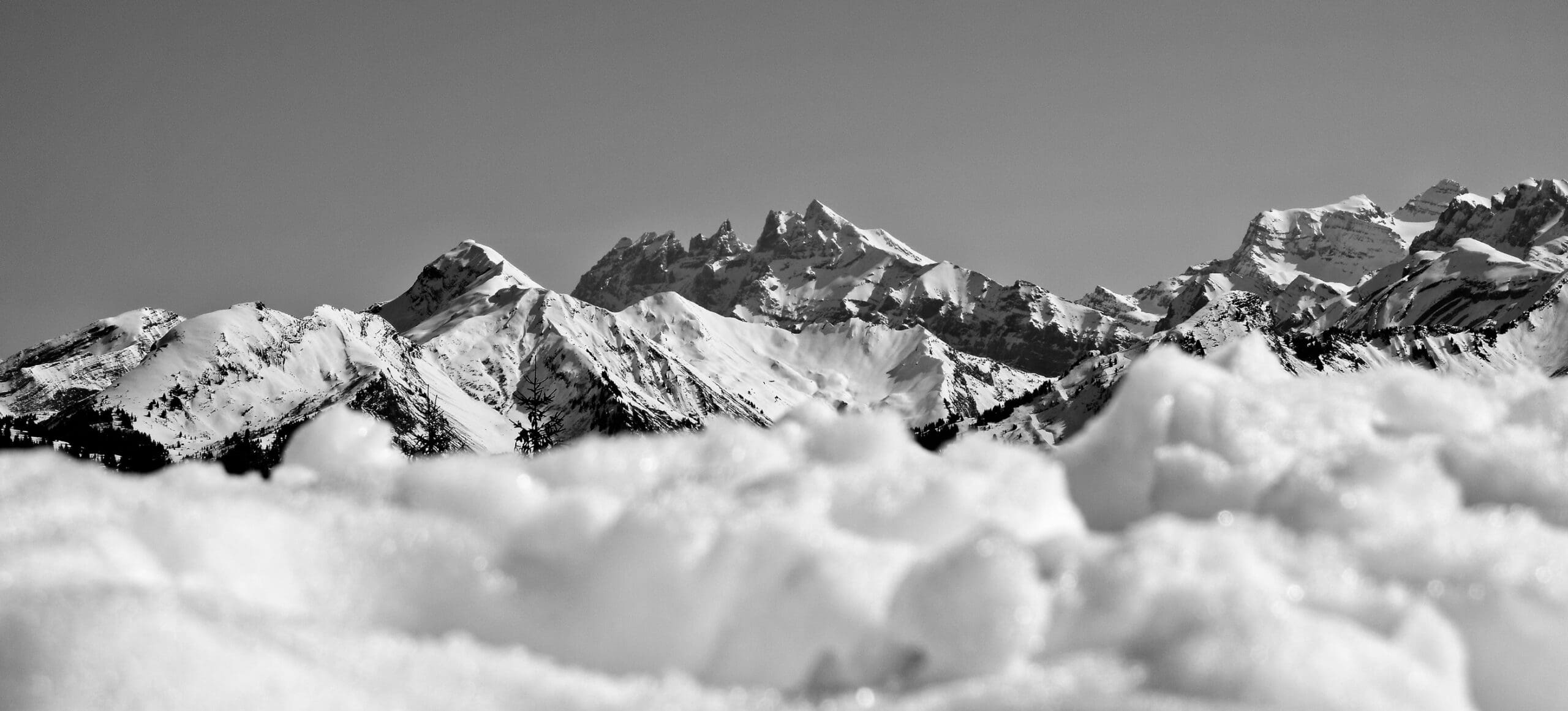 Les Dents du Midi depuis la station de Praz-De-Lys - Haute-Savoie - 11/03/17