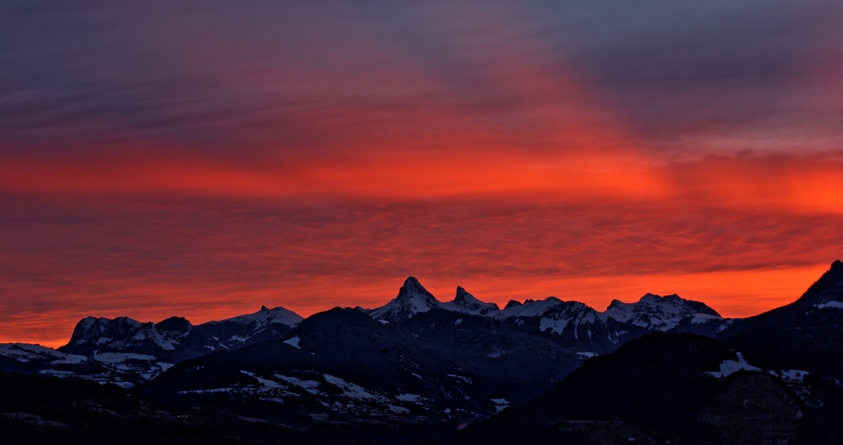 Lever du jour sur le Chablais - Haute-Savoie - 08/03/17