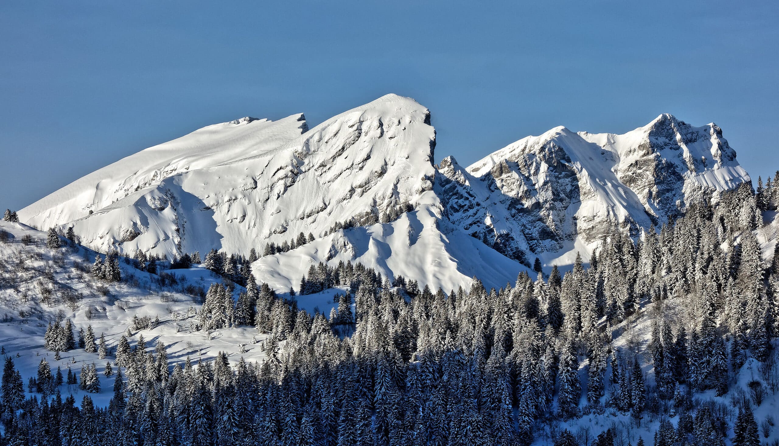 Pointe d'Entre Deux Pertuis depuis Châtel - Haute-Savoie - 29/12/17